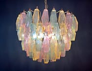 Murano takkrona Poliedri Ø68 - 111 glas - Multicolor