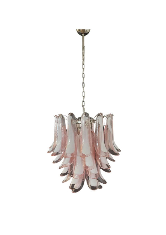 Murano takkrona Mazzega Ø58 - 41 glas i rosa