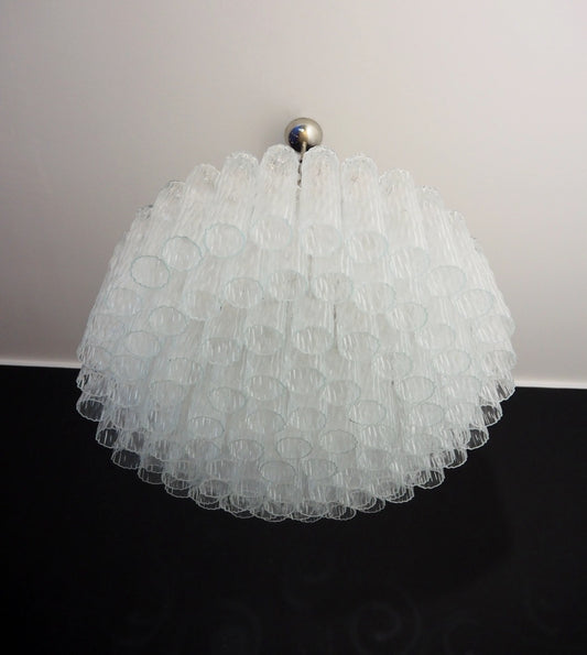 Murano takkrona Tubular Cebbo Ø82 - 101 klart glas