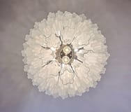 Murano takkrona Tubular Ø80 - 85 glas Milky White