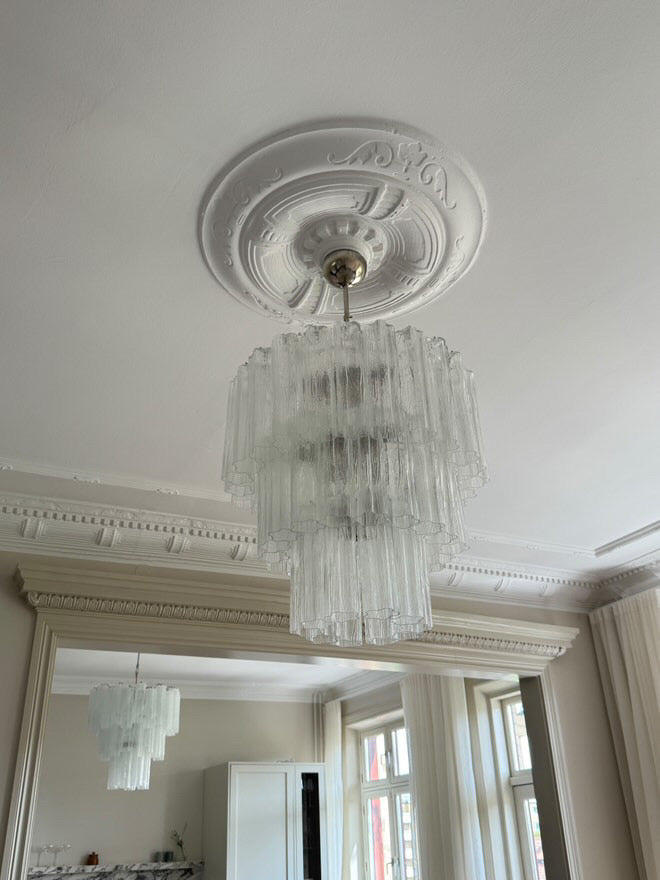 Murano takkrona Tubular Ø60 - 52 glas