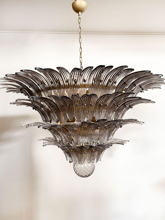 Murano takkrona Gatsby Ø115 - 163 rökfärgade glas