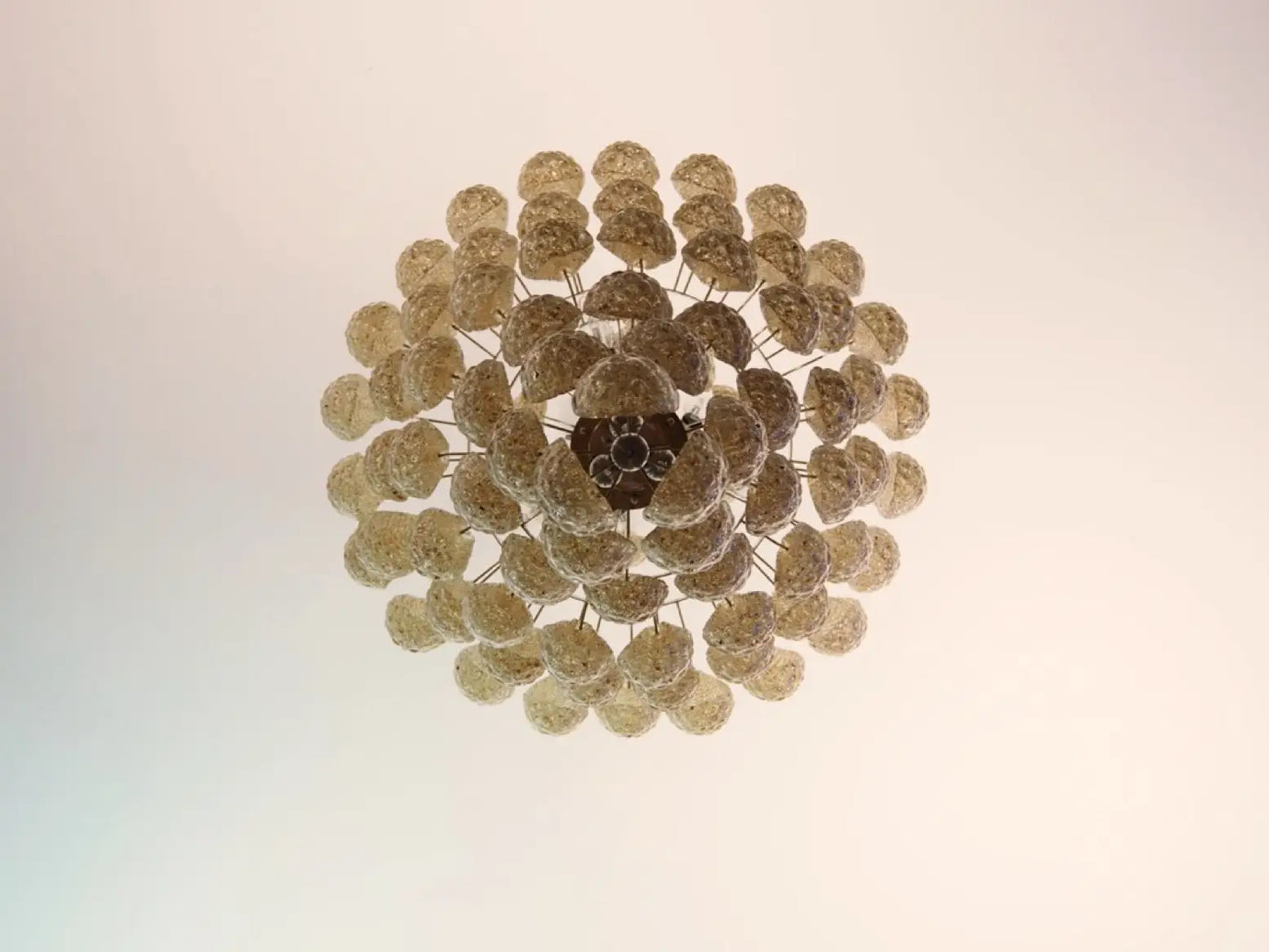 Murano takkrona Campelli Bärnsten Ø75 - 85 glas