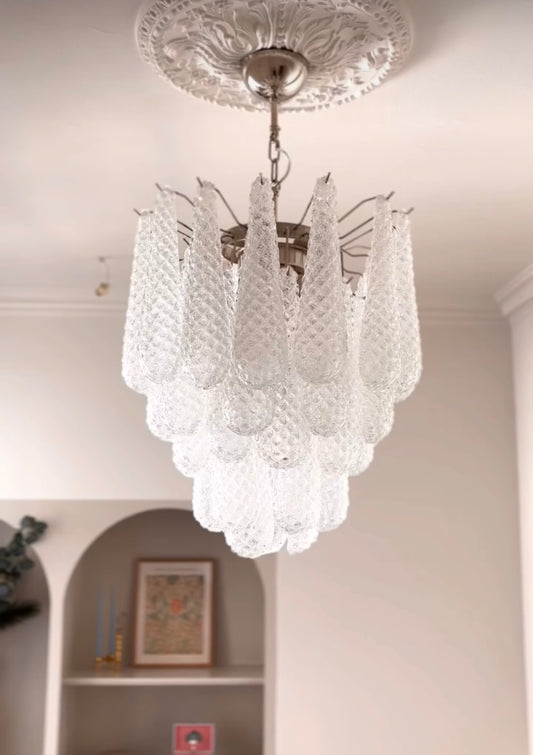 Murano takkrona Drop Ø47 - 41 glas