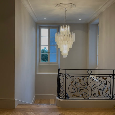 Murano takkrona Drop Ø75 - 85 glas