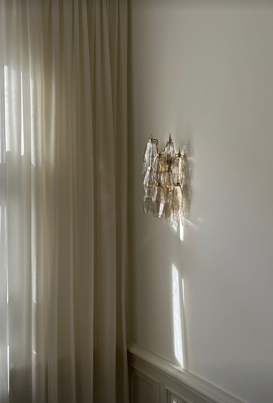 Vägglampa Poliedri Smoke