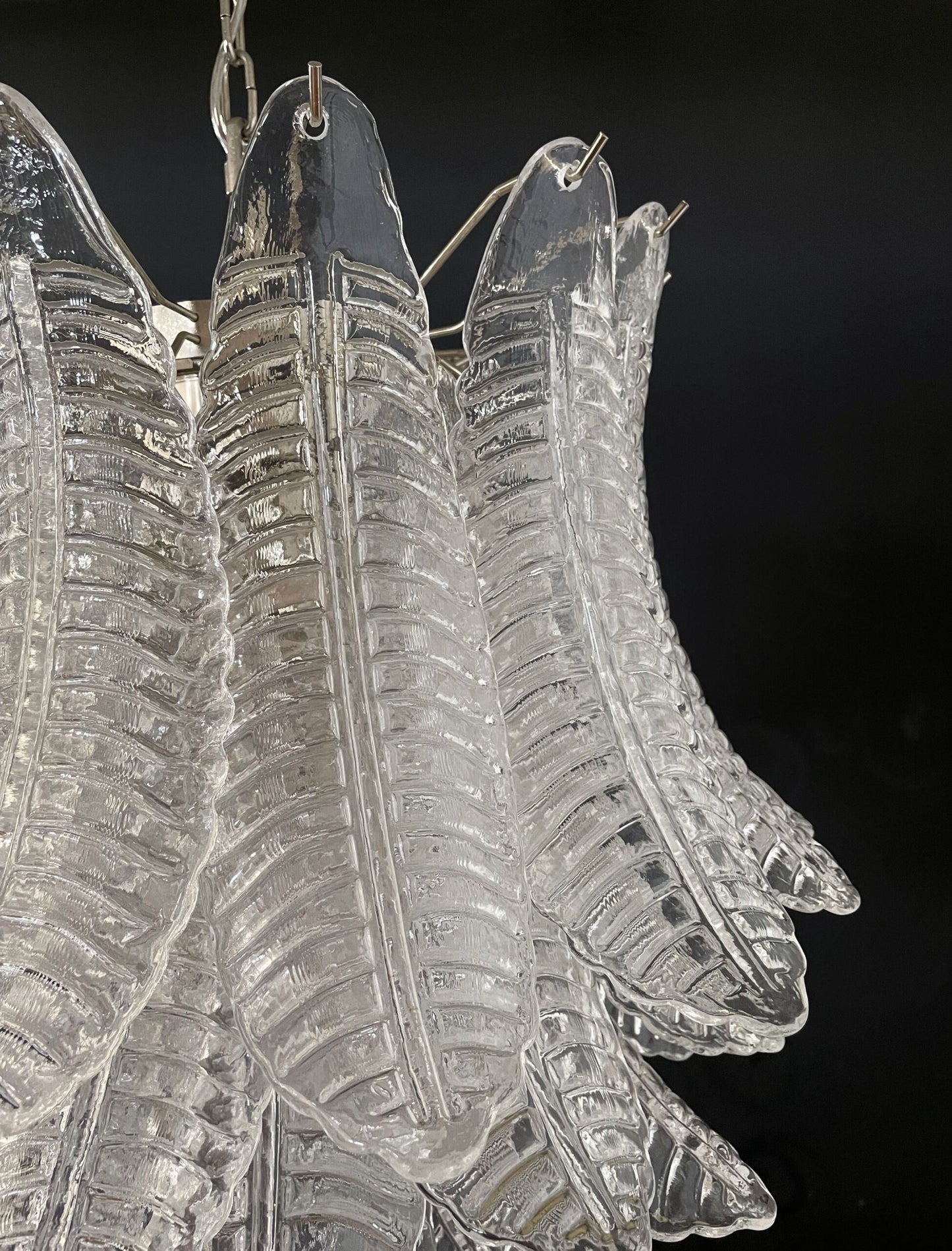 Murano takkrona Foglia Feather Ø68 - 41 glas