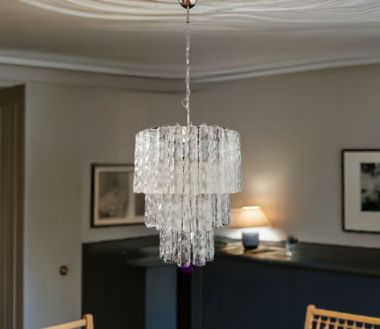 Murano takkrona Cebbo Ø60 - 52 glas