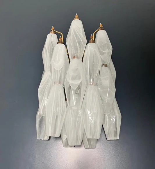 Vägglampa Poliedri Milky White