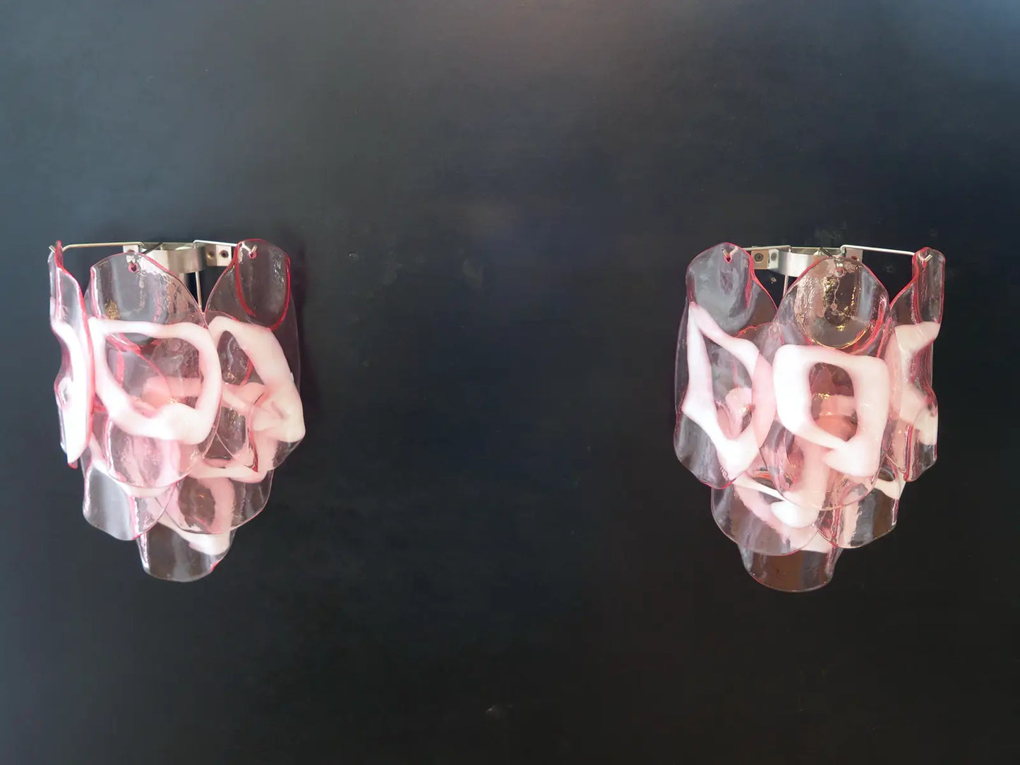 Murano vägglampa Dolci Rosa