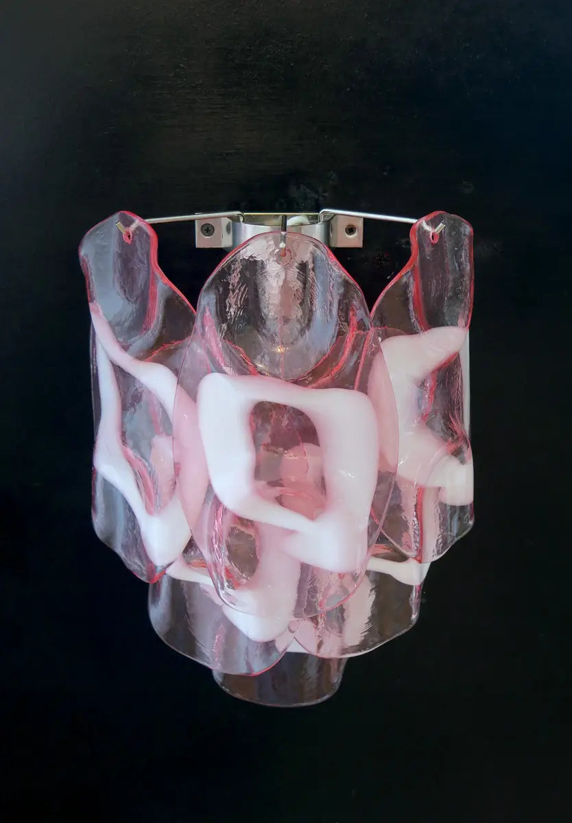 Murano vägglampa Dolci Rosa
