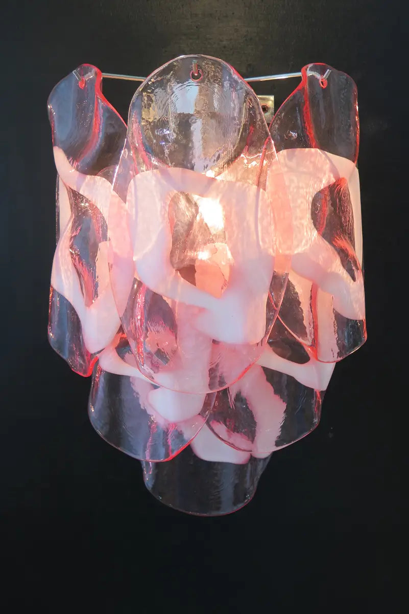 Murano vägglampa Dolci Rosa