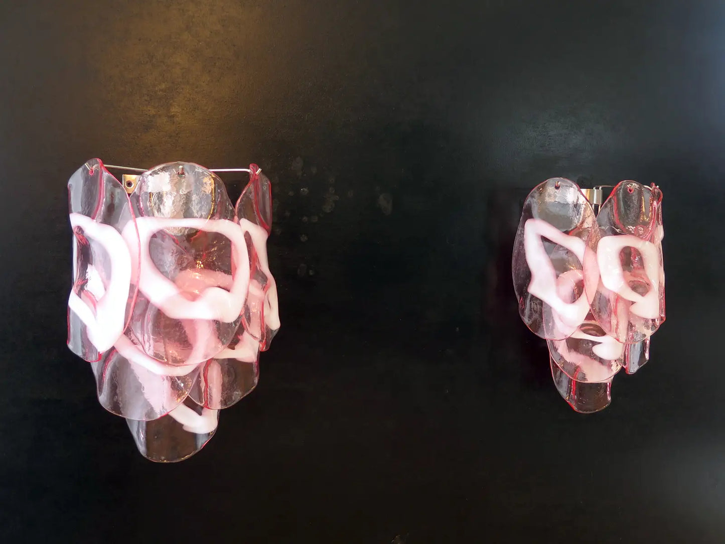 Murano vägglampa Dolci Rosa