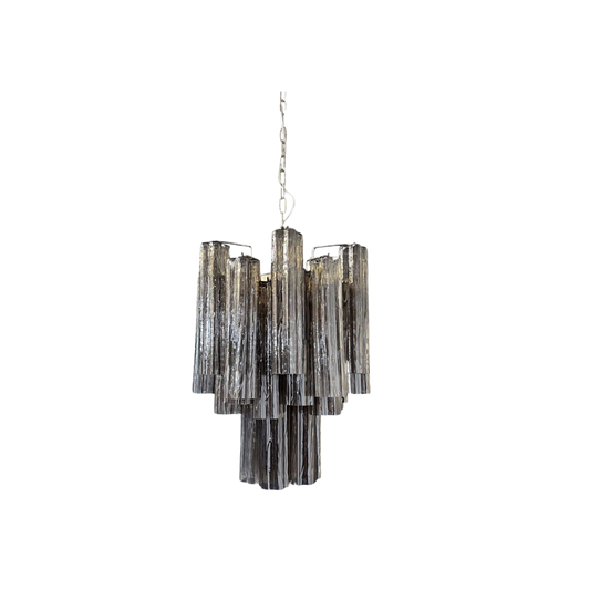 Murano takkrona Tubular Ø45 - 30 glas smoked