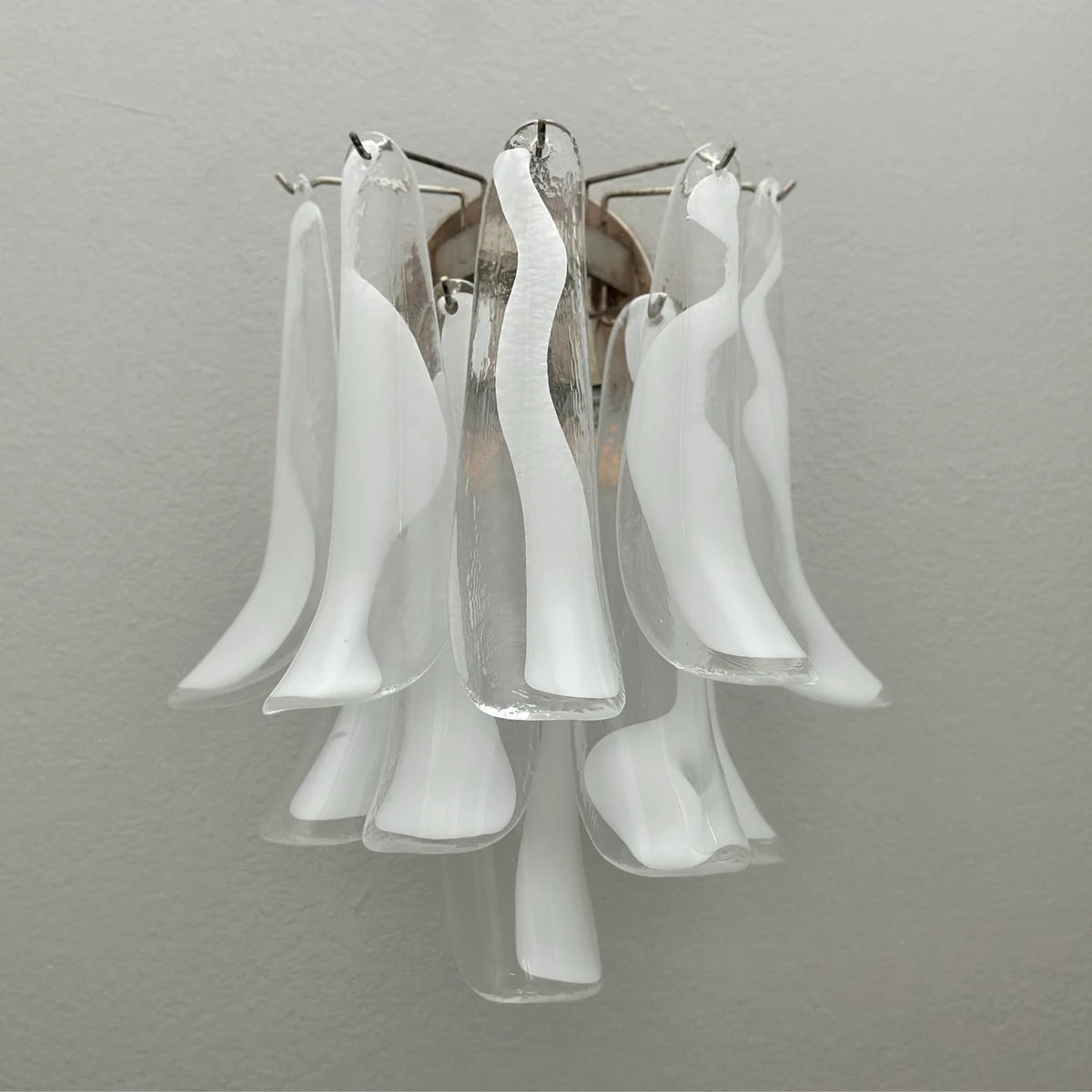 Murano vägglampa Calli Bianco