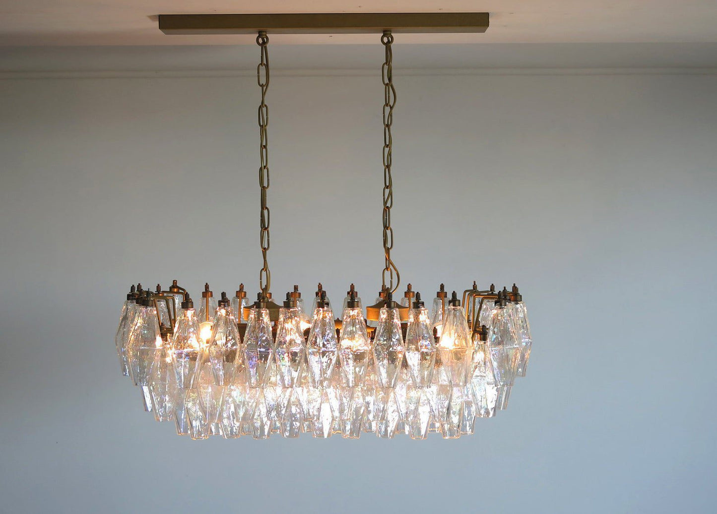 Murano takkrona Poliedri Ø75 - 84 glas