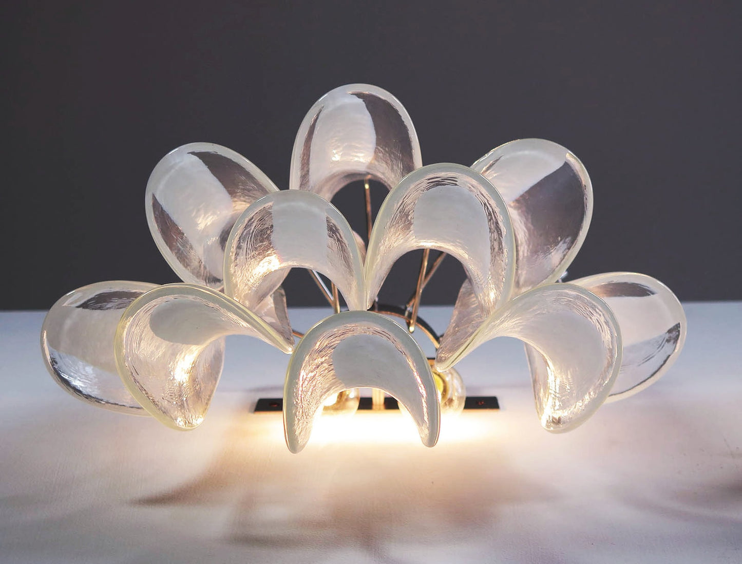 Murano vägglampa Calli Bianco