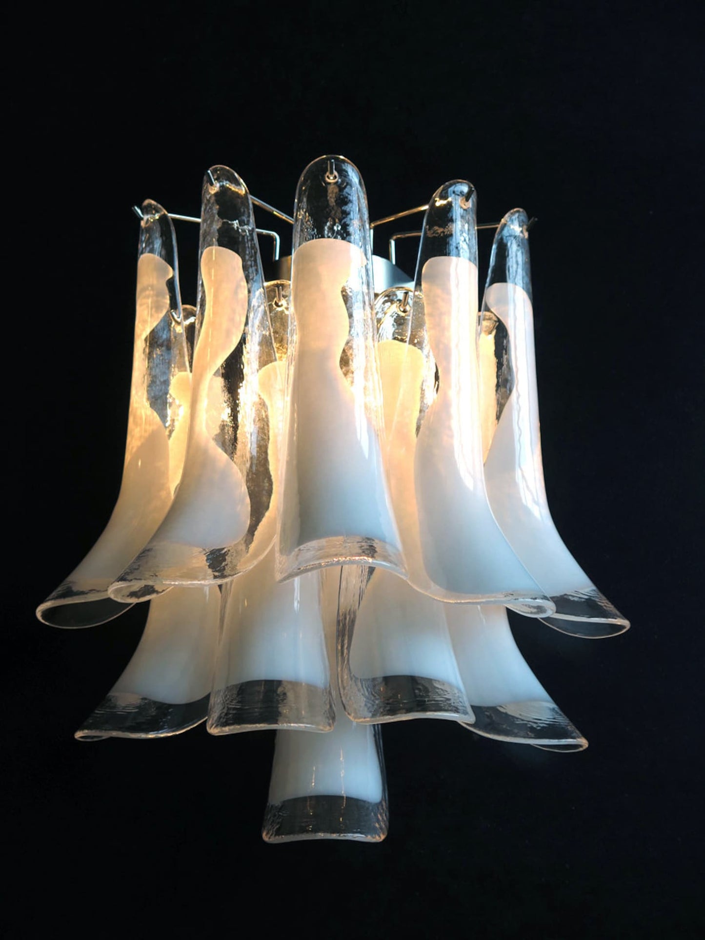 Murano vägglampa Calli Bianco