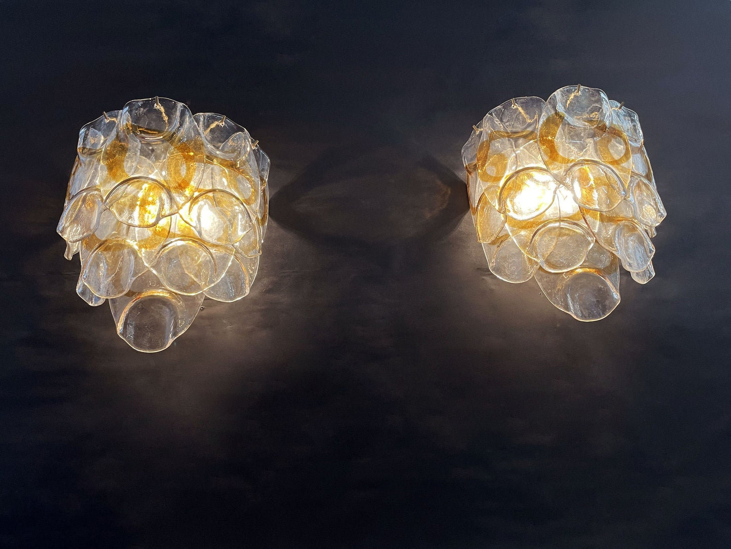 Murano vägglampa Mazzega Crostoli