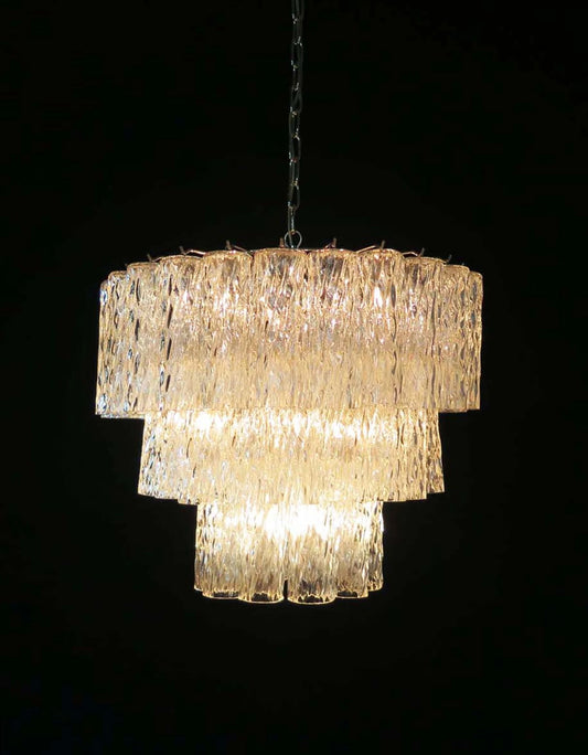 Murano takkrona Cebbo Ø60 - 52 korta glas
