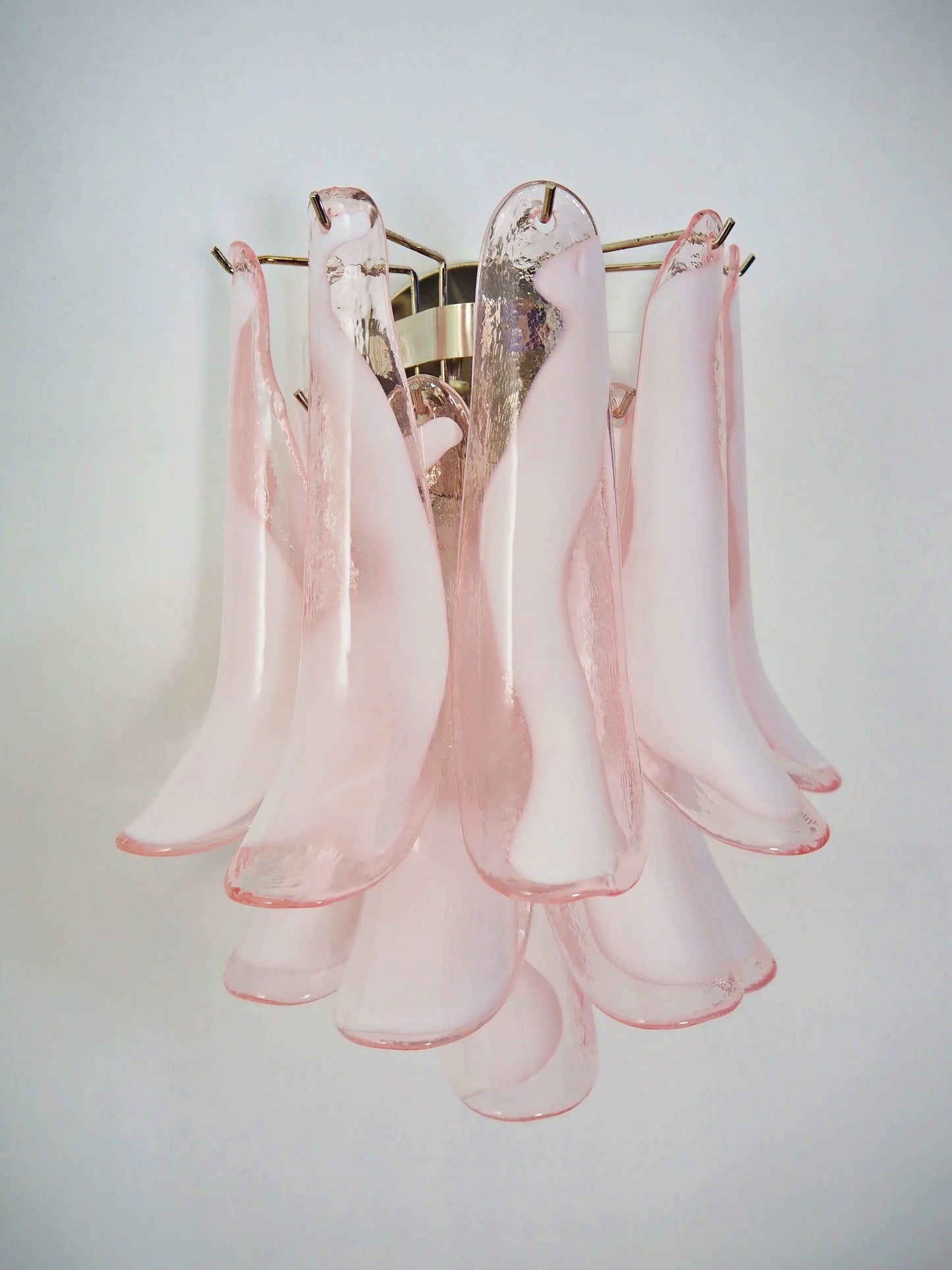 Murano vägglampa Calli Rosa