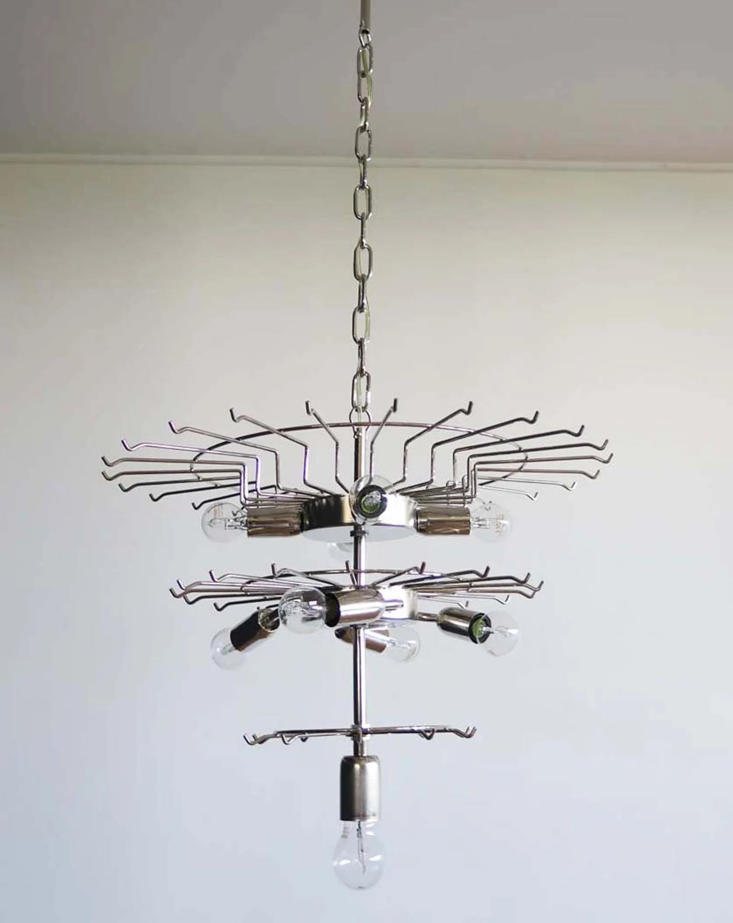 Murano takkrona Cebbo Ø60 - 52 korta glas