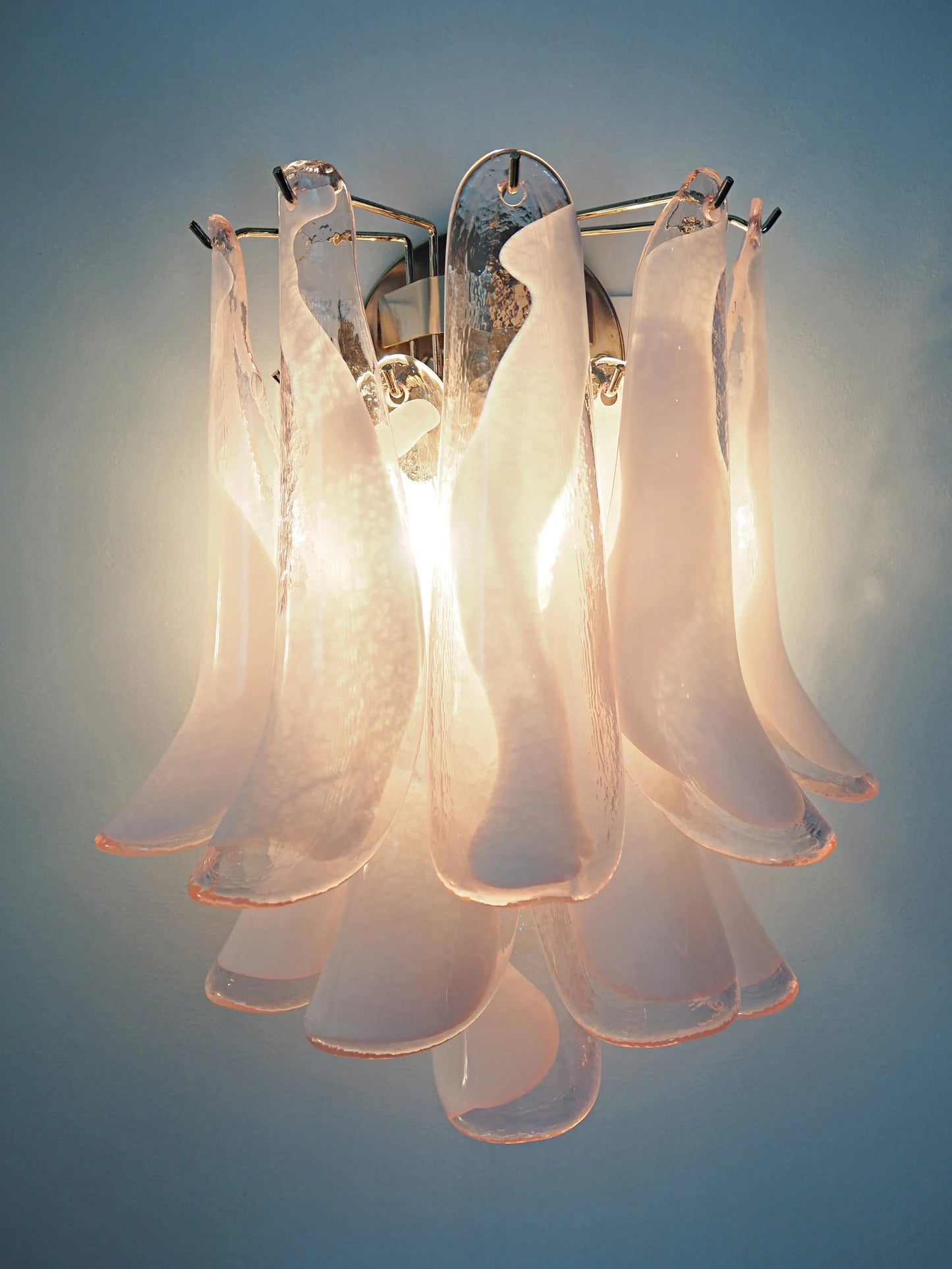 Murano vägglampa Calli Rosa