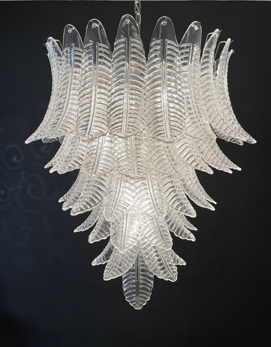 Murano takkrona Foglia Feather Ø85 - 75 glas