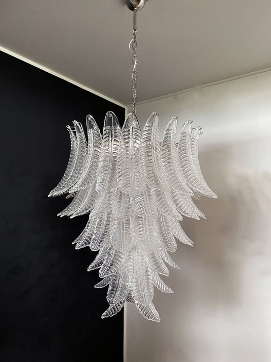 Murano takkrona Foglia Feather Ø85 - 75 glas