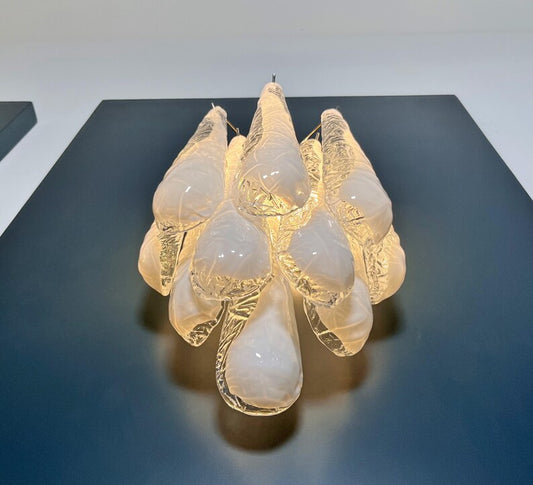 Murano vägglampa Drop Caletta - Milky White