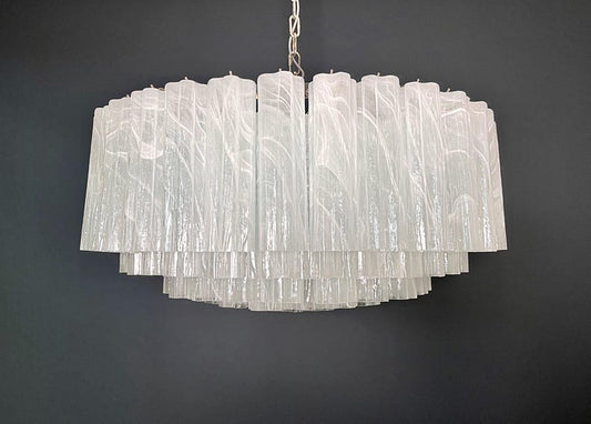 Murano takkrona Tubular Ø82 - 101 Milky Swirl glas