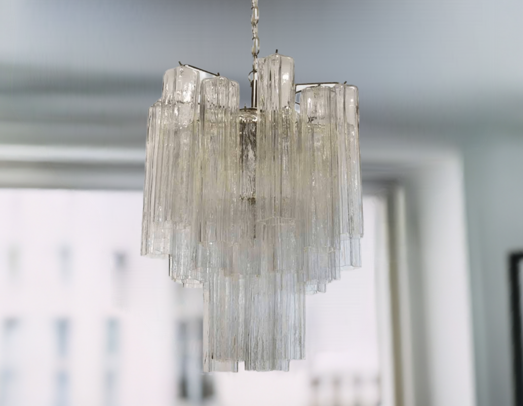 Murano takkrona Tubular Ø45 - 30 glas