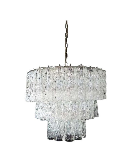 Murano takkrona Cebbo Ø60 - 52 korta glas