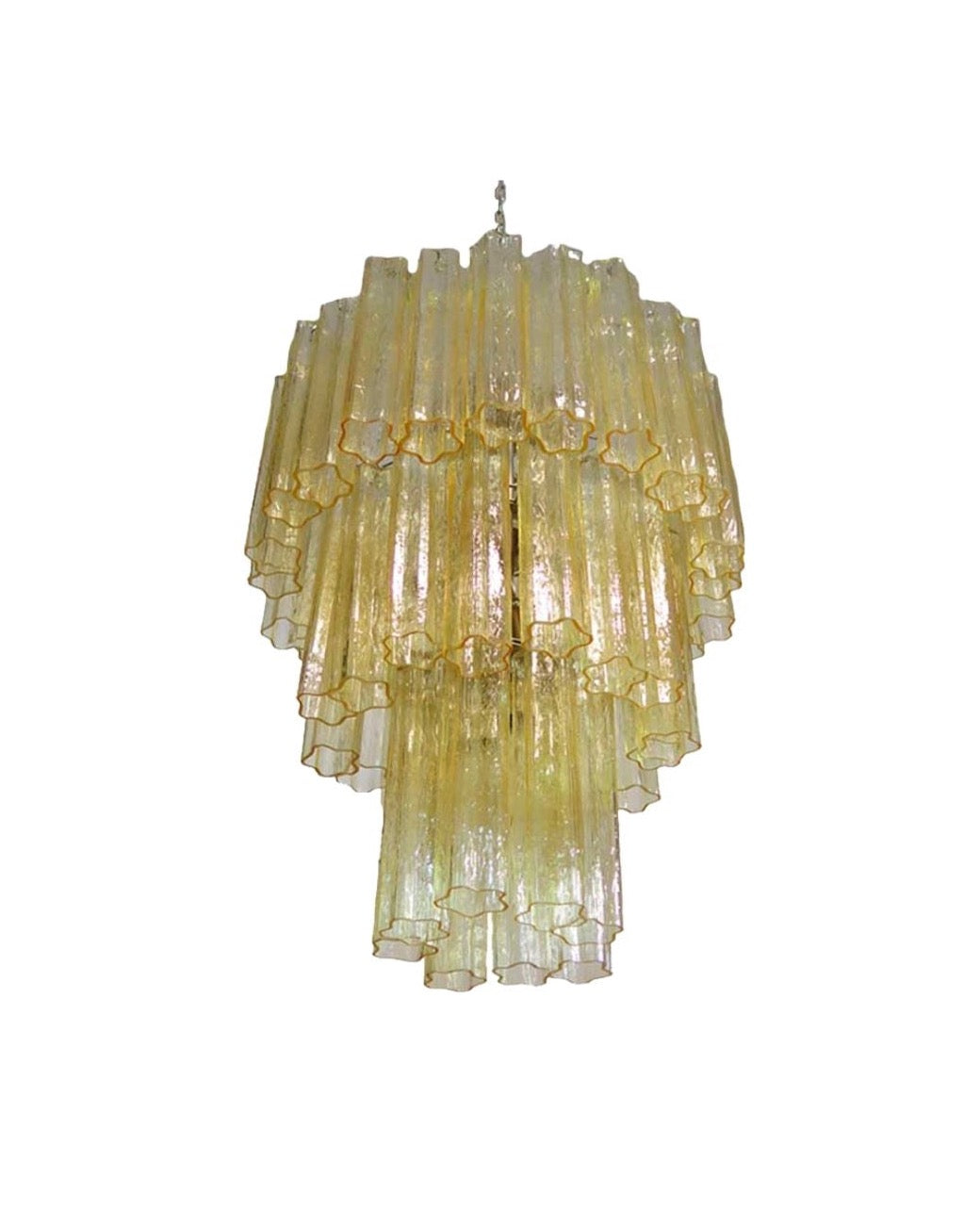 Murano takkrona Tubular Ø66 - 48 honungsfärgade glas