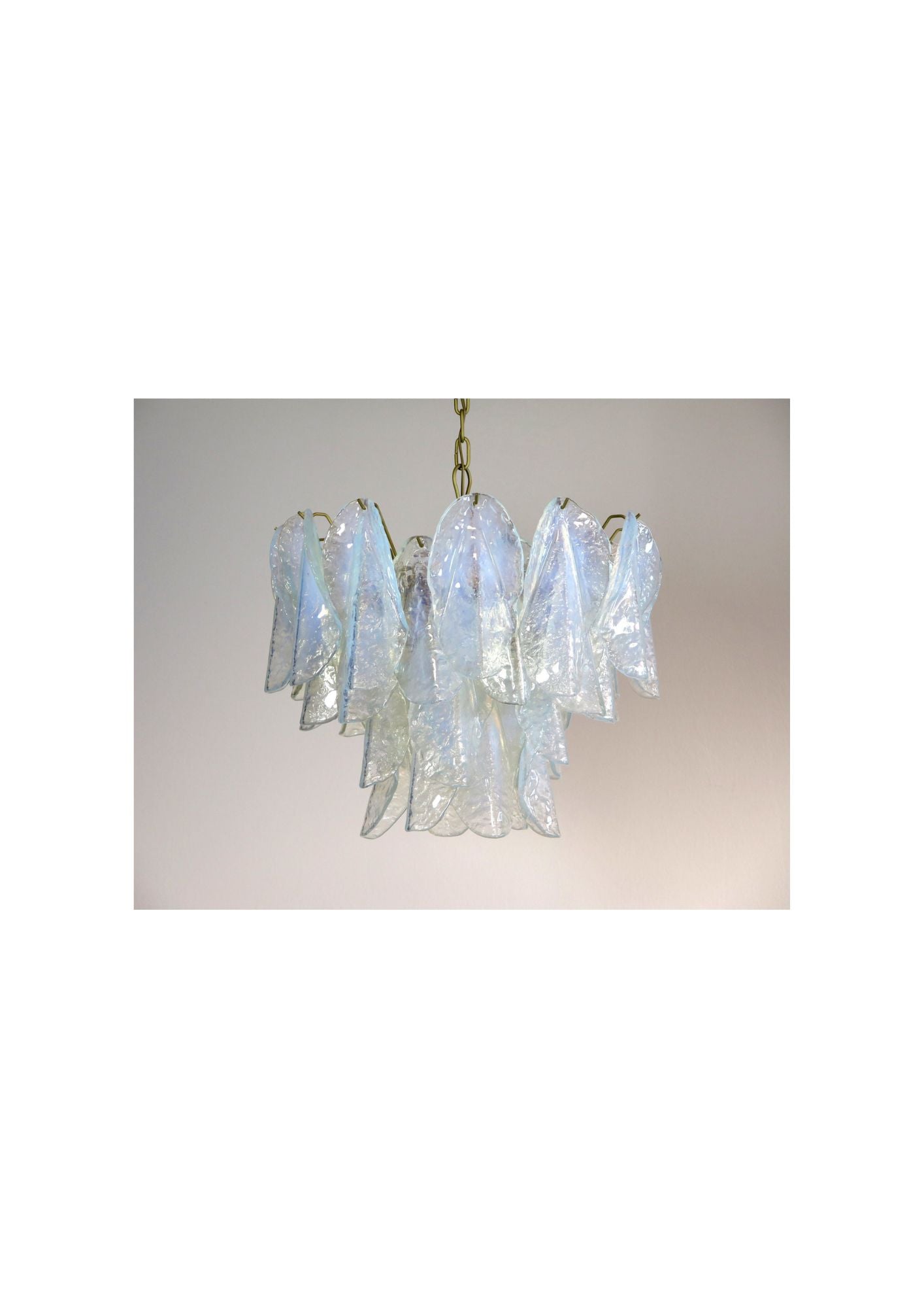 Murano takkrona Rondini Ø60 - 38 opala glas