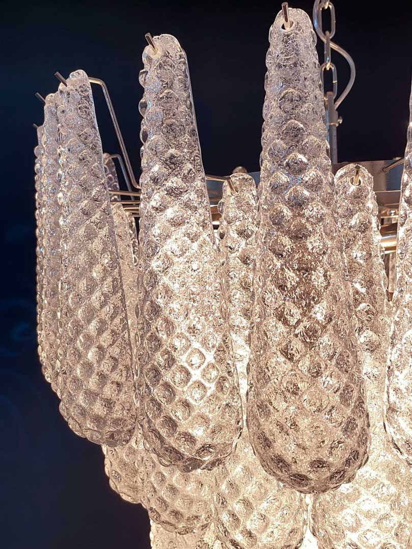 Murano takkrona Drop Ø75 - 75 glas