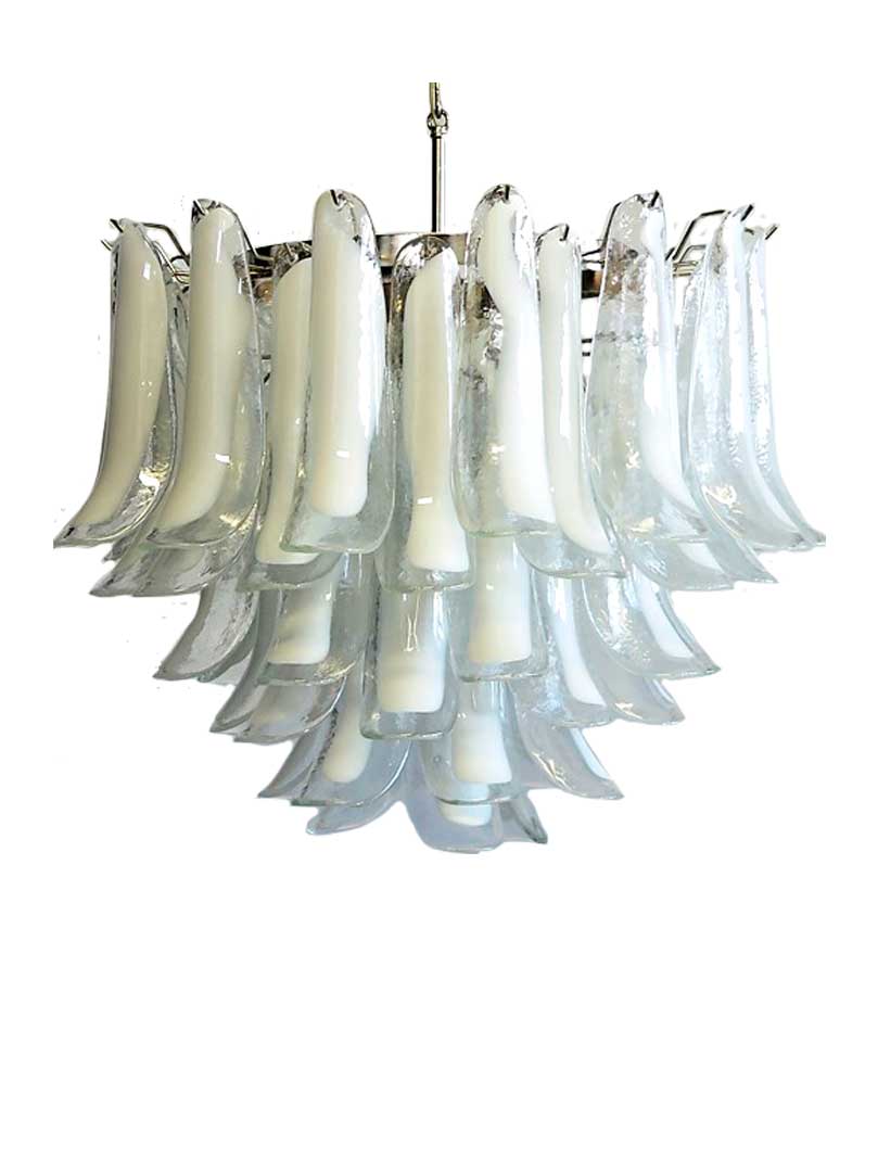 Murano takkrona Mazzega Ø70 - 53 vita glas