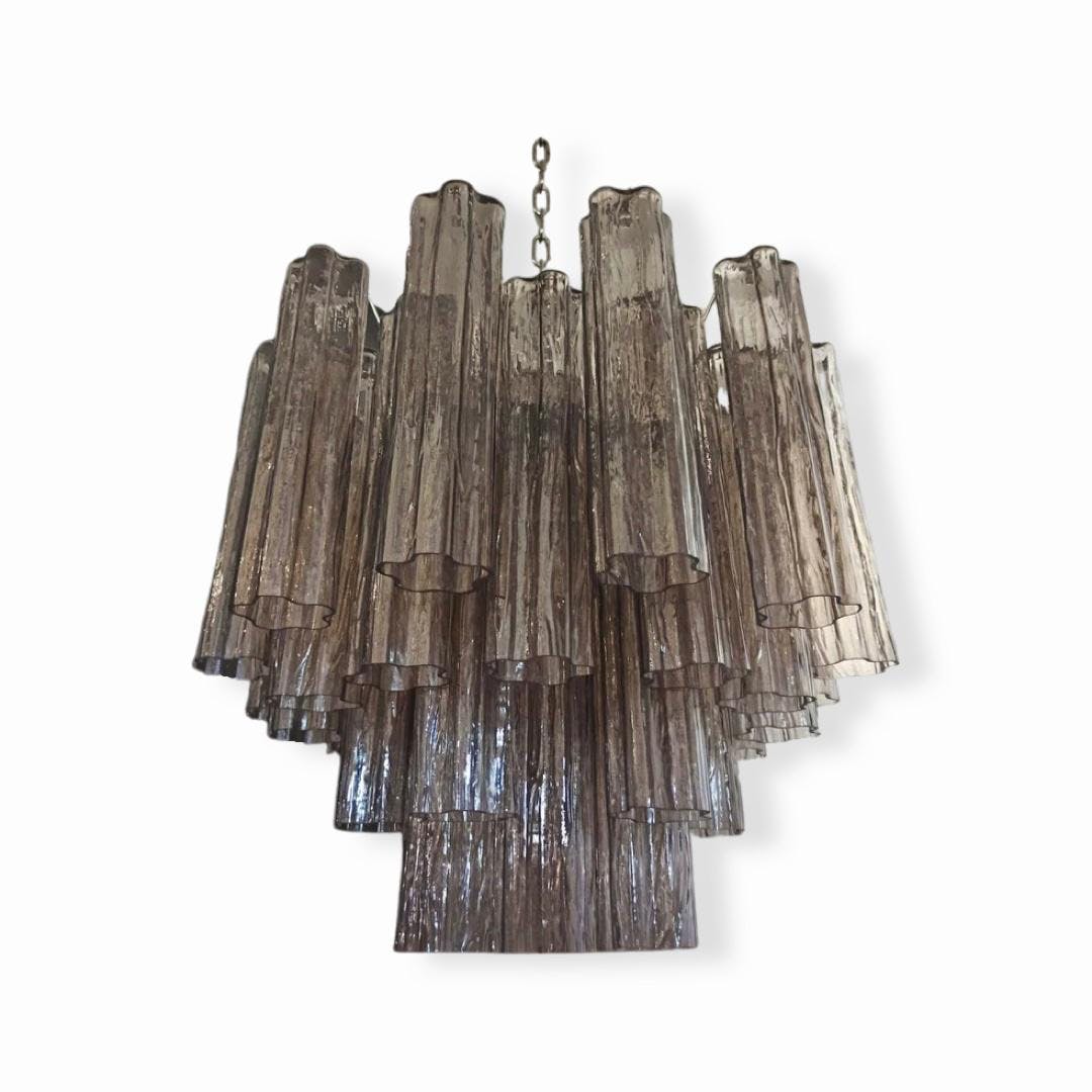 Murano takkrona Tubular Ø58 - 36 rökfärgade glas