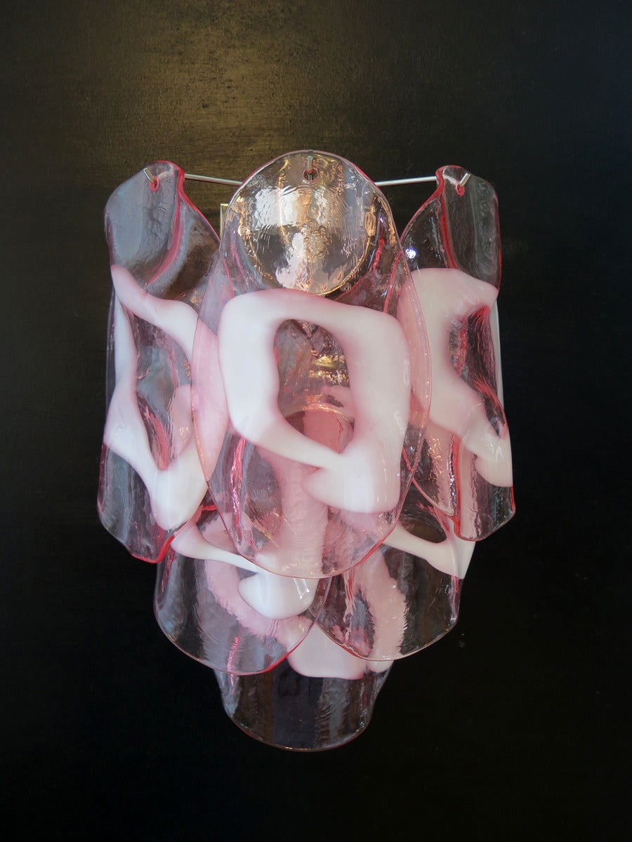 Murano vägglampa Dolci Rosa