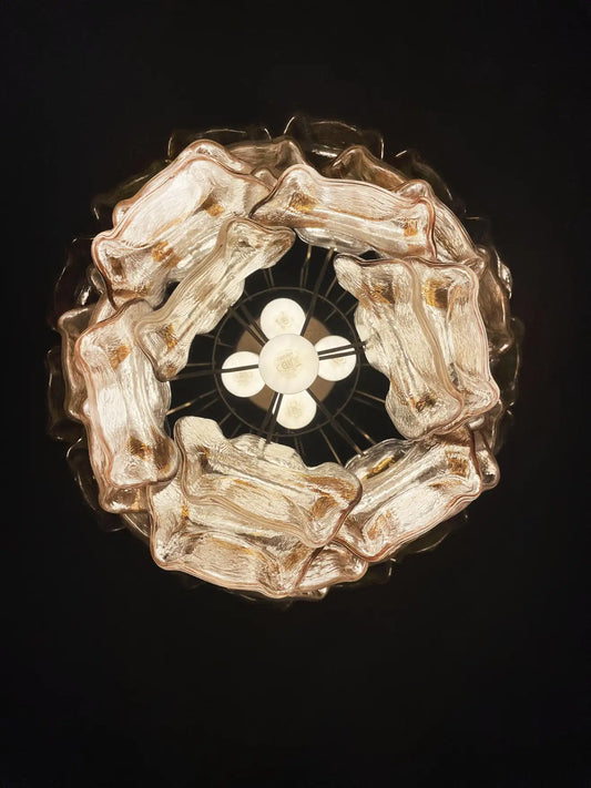 Murano takkrona Mazzega Speciale Ø42 - 41 bärnstensfärgade glas