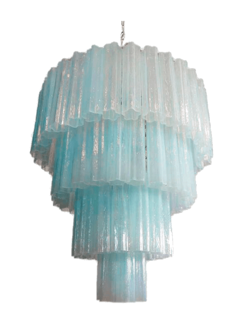 Murano takkrona Tubular Ø85 - 78 mintfärgade glas