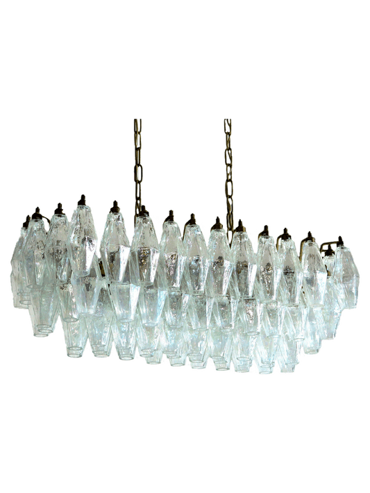 Murano takkrona Poliedri Ø75 - 84 glas