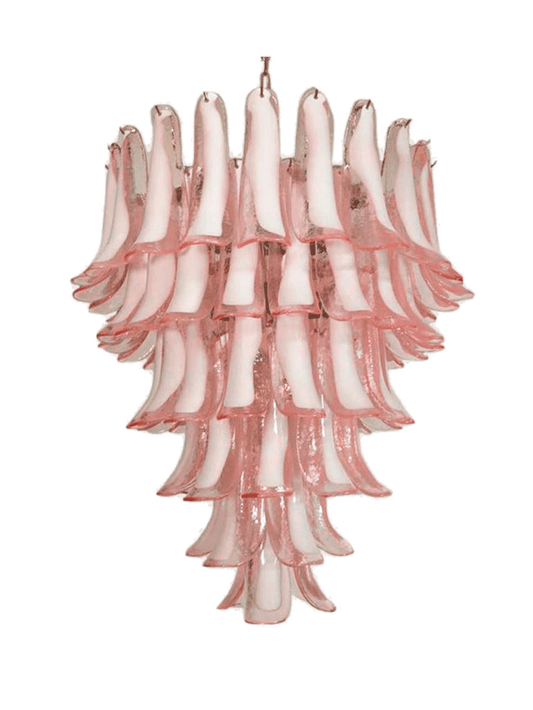 Murano takkrona Mazzega Ø80 - 75 rosa glas