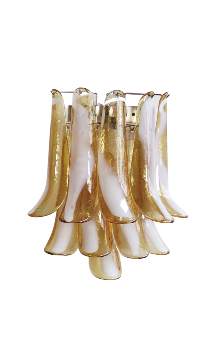Murano vägglampa Mazzega Amber