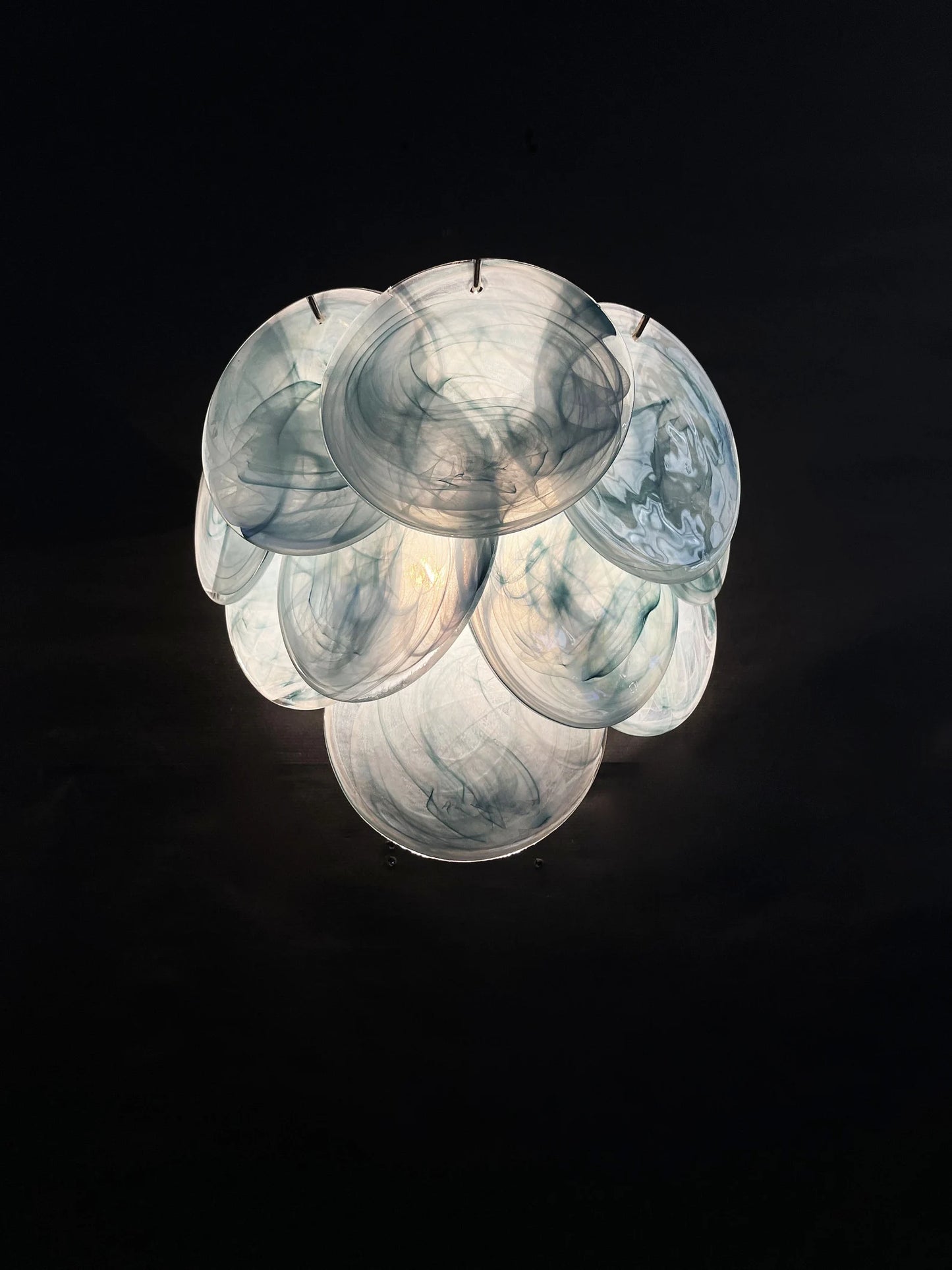Murano vägglampa Iris Blå