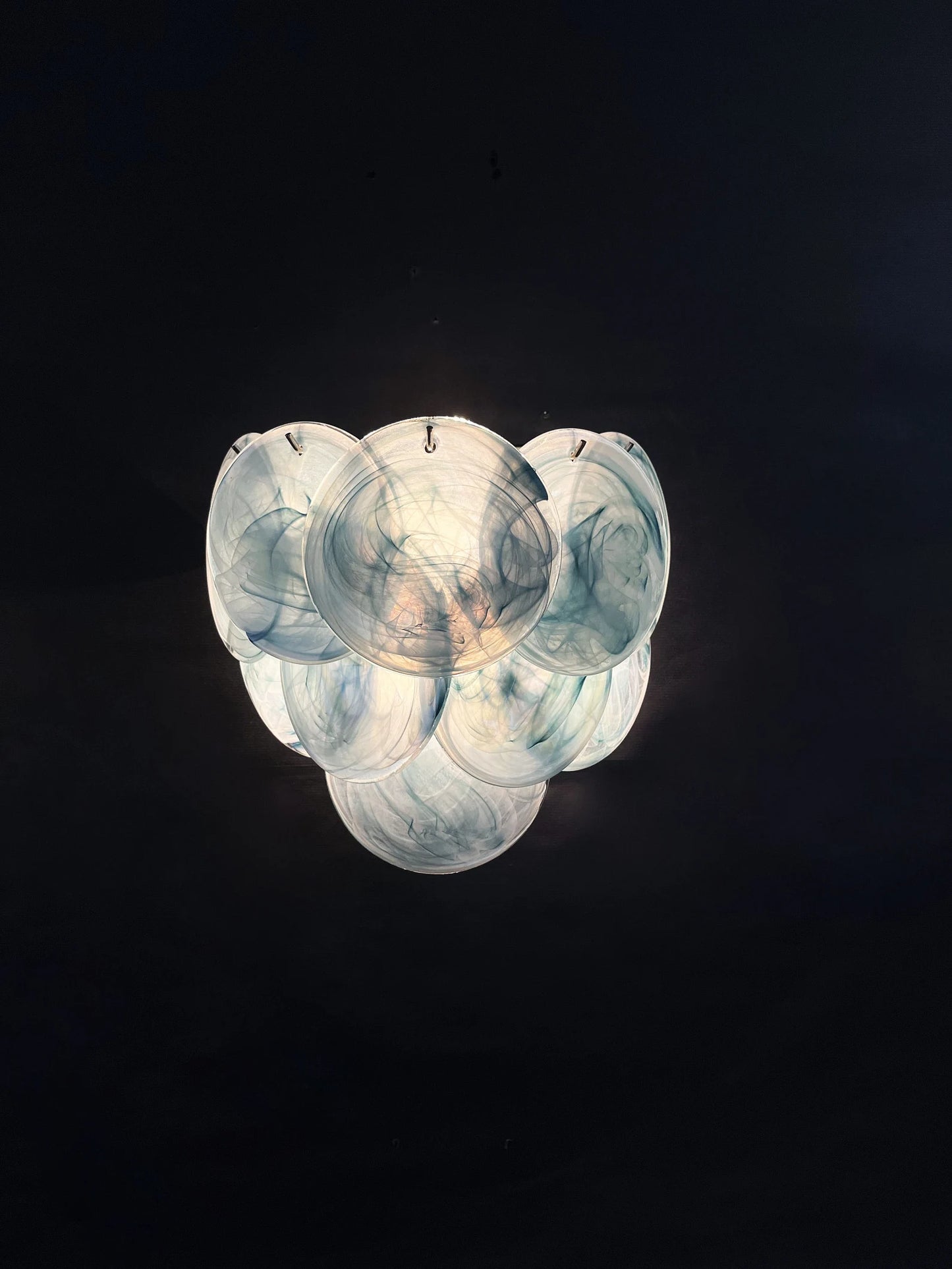 Murano vägglampa Iris Blå