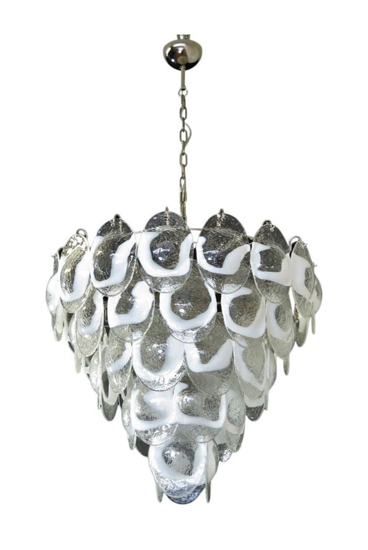 Murano takkrona Lattimo Mazzega Ø75 - 51 glas