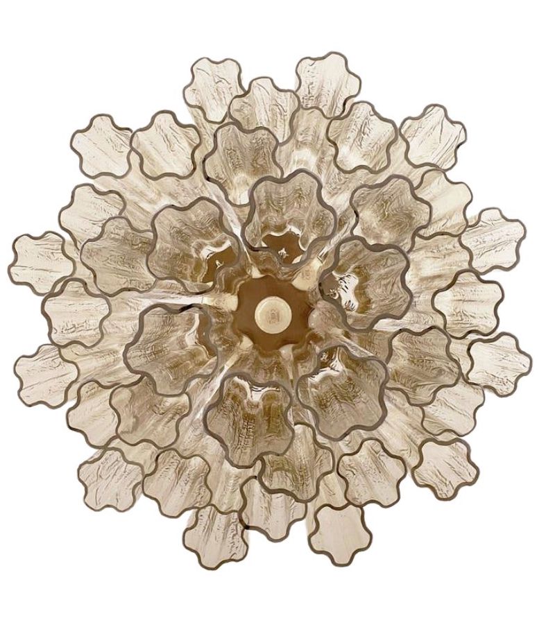 Murano takkrona Tubular Ø58 - 36 honungsfärgade glas