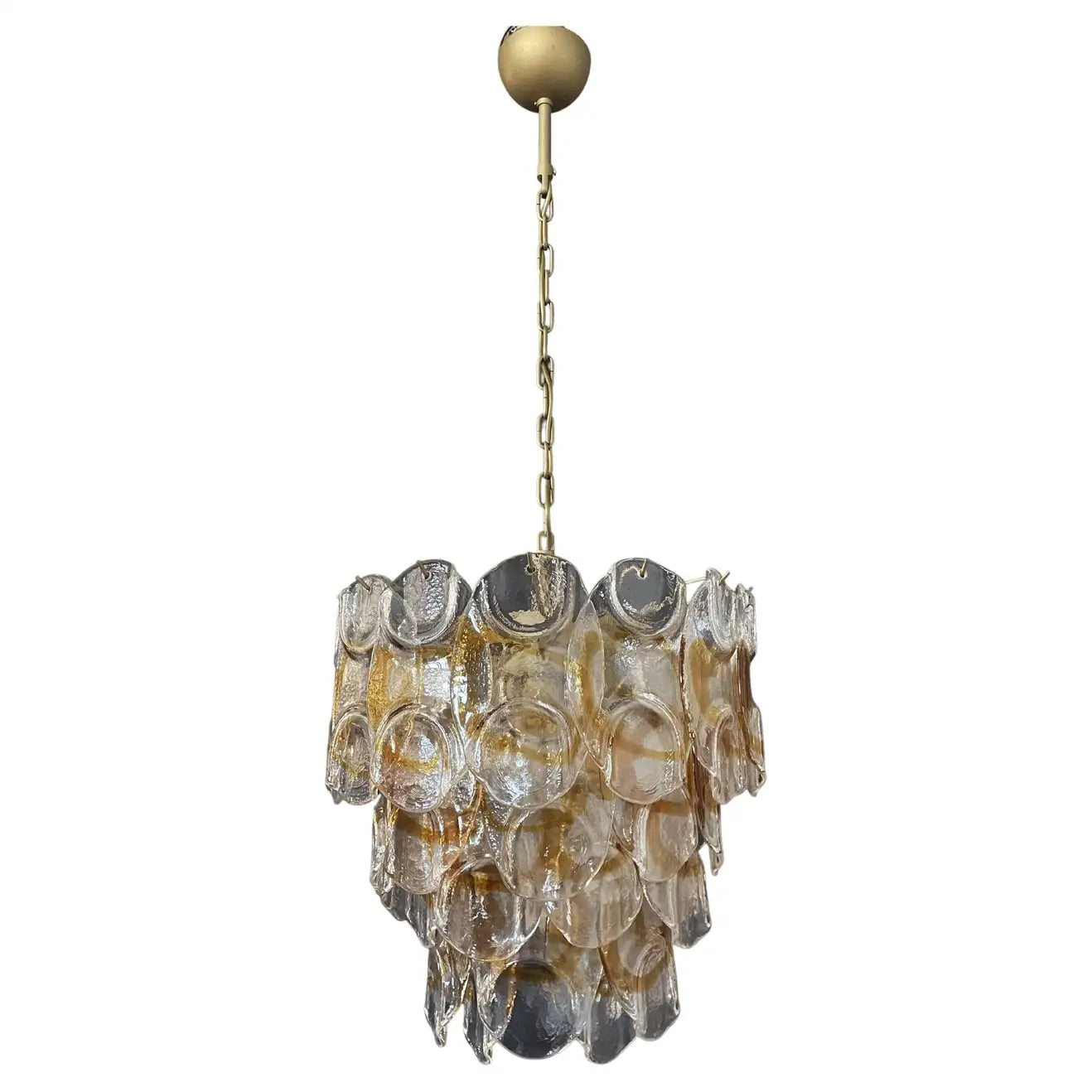 Murano takkrona Mazzega Speciale Ø42 - 41 bärnstensfärgade glas