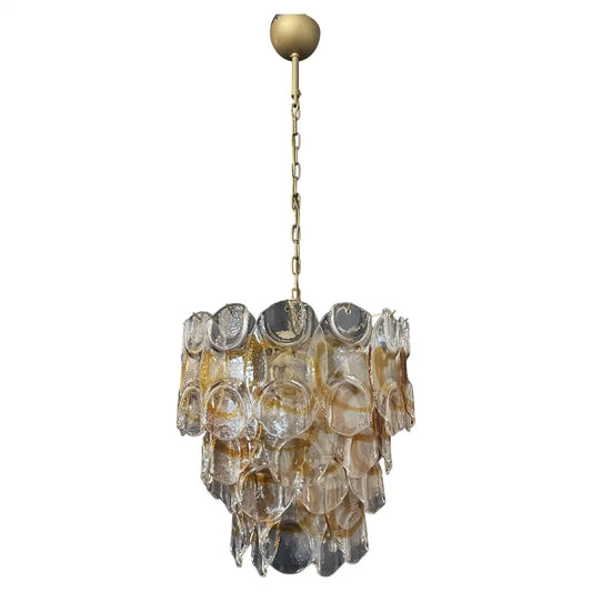Murano takkrona Mazzega Speciale Ø42 - 41 bärnstensfärgade glas
